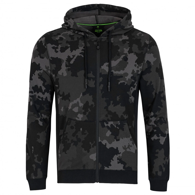 Korda Black Kamo Zip Hoodies